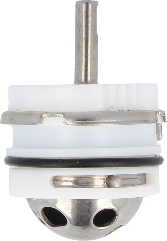 A close-up studio shot of a plumbing cartridge.