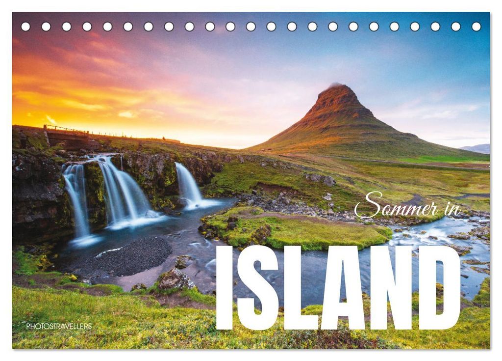 Sommer in Island (Tischkalender 2027 DIN A5 quer), CALVENDO Monatskalender