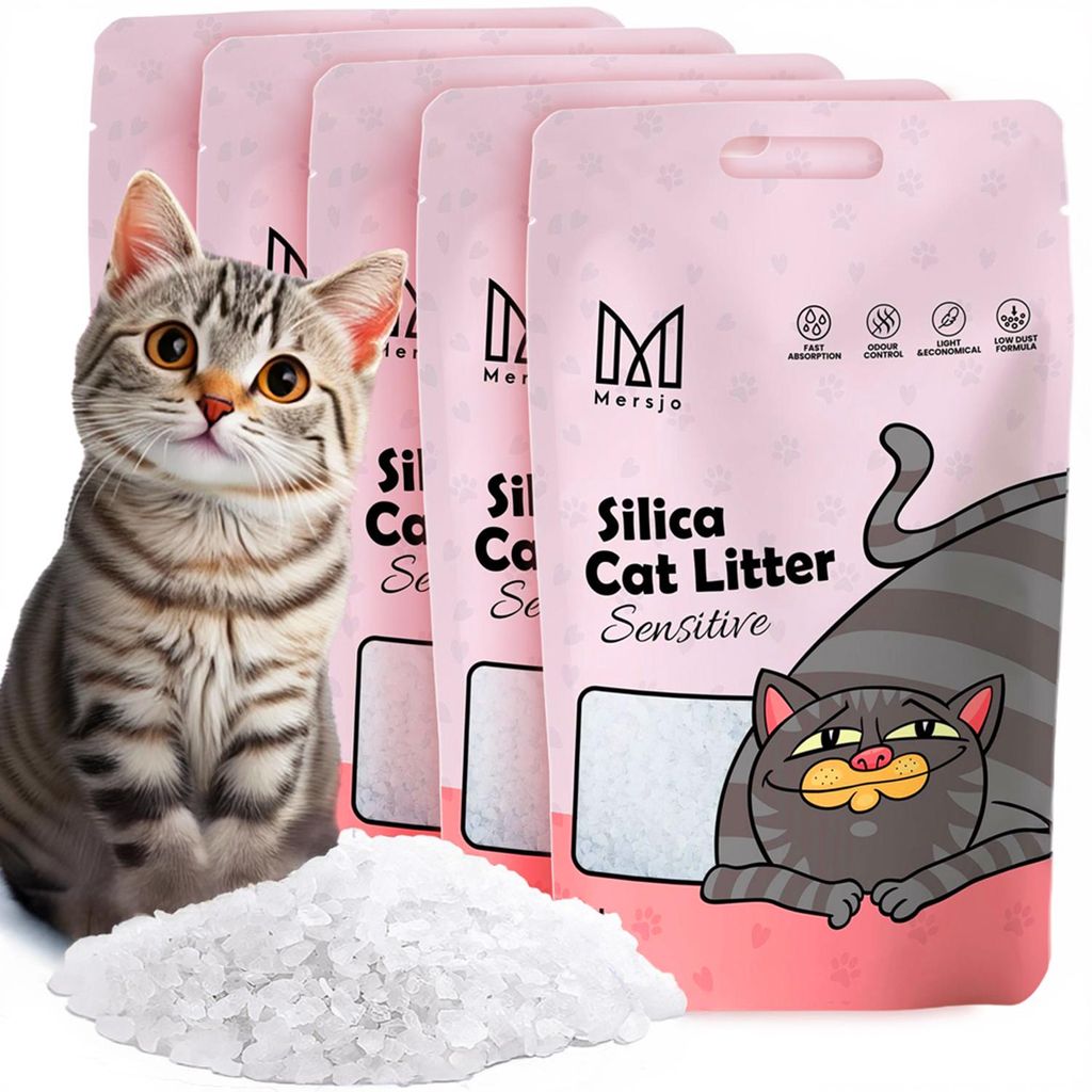 Mersjö Sensitive Silikon-Katzenstreu 5 x 3,8 l Produktbild 