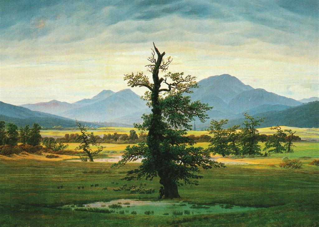 Kunstkarte Caspar David Friedrich "Der einsame Baum" Produktbild 