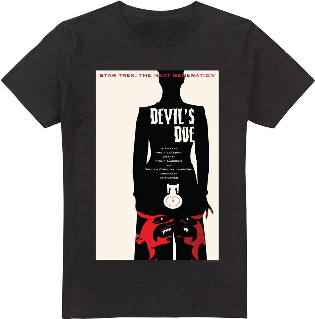 Star Trek - "The Next Generation Season 4 Episode 13" T-Shirt für Herren TV5317 (5XL) (Schwarz)