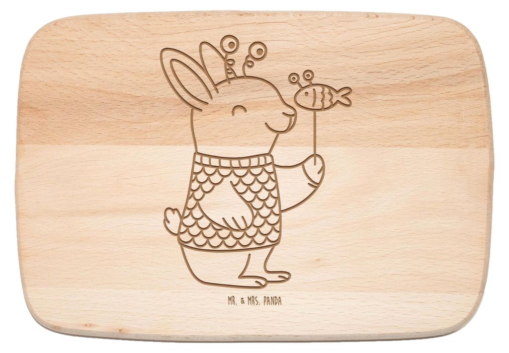 Mr. & Mrs. Panda Küchenbrett Holz Fische Astrologie - Transparent - Geschenk, schneidbrett, Schneidebrett, Holzbrettchen, Fischer, Frühstücksbre...