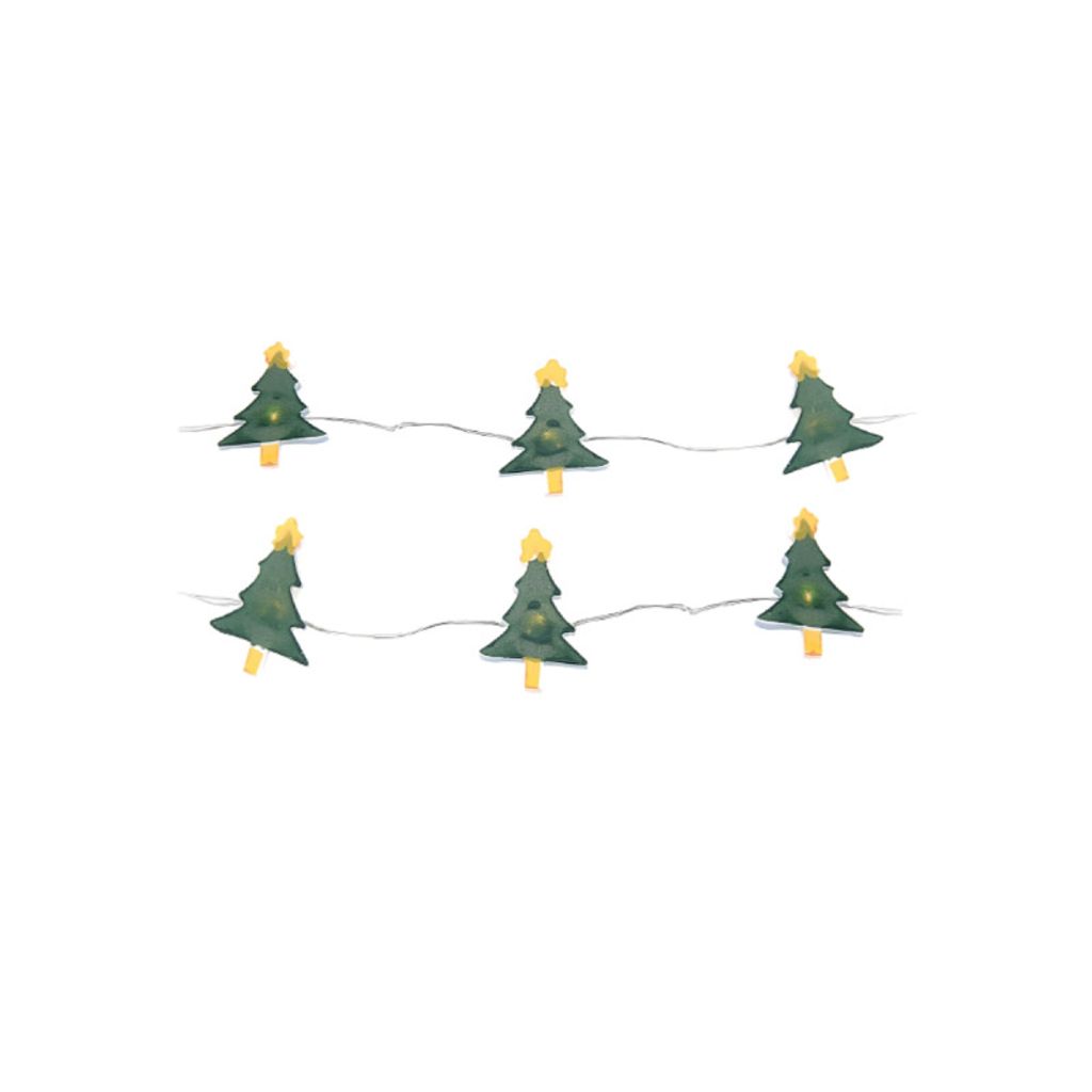 EDM-Tannenbaum-Lichterkette - Weihnachtsstimmung - warmes Licht - 20 LED-Glühbirnen - 1,10 m - 71388
