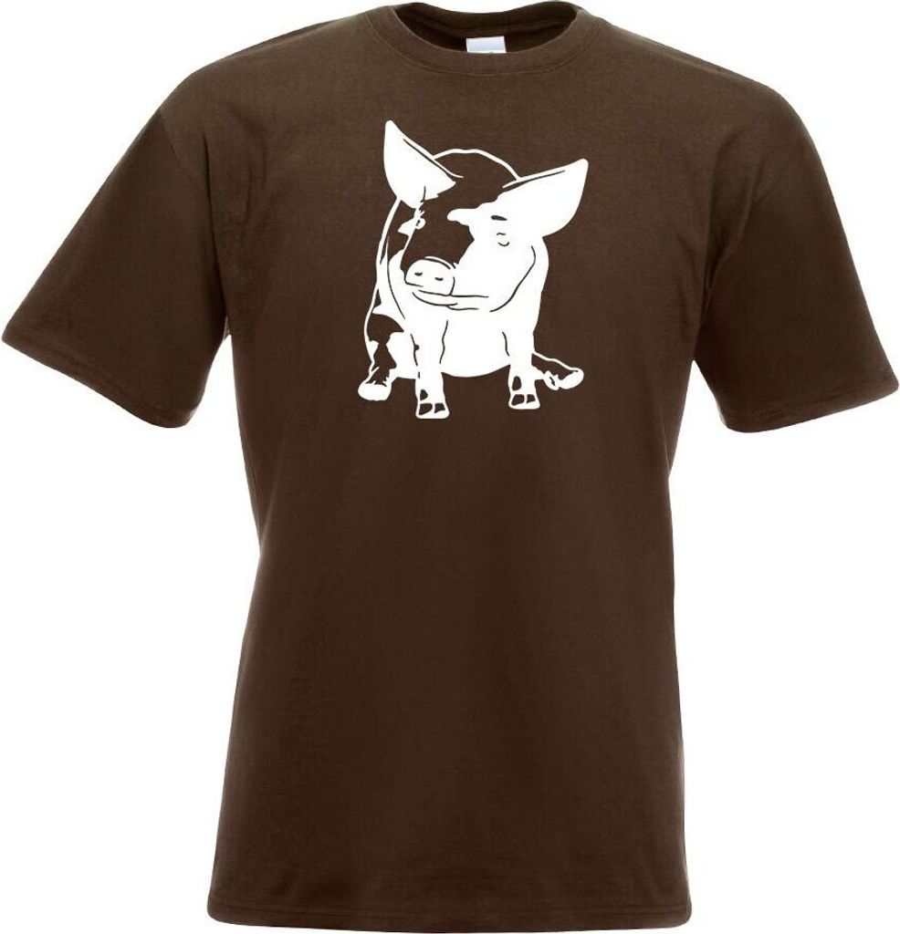 Kiwistar - T-Shirt - Chocolate - Schwein Motiv 3 - Sau - Baby Herren Funshirt Bedruckt Design Sprüche Spruch Motive - mit Motiv Bedruckt - Funshir...