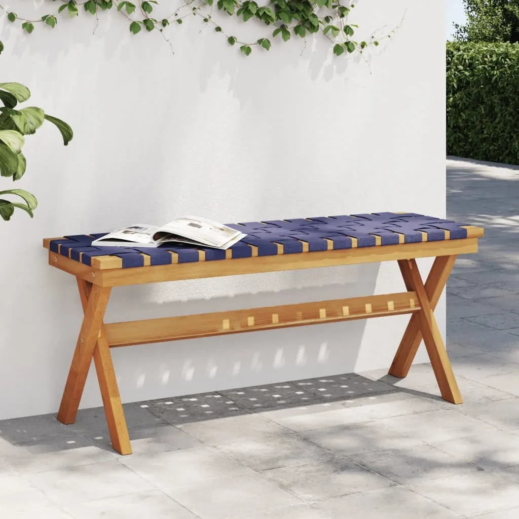 Panchina da Esterno Blu in Acacia Massiccia - Accoglienza e Stile
