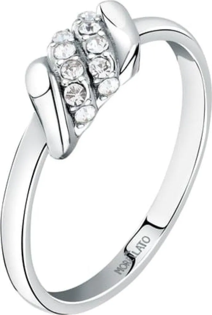 Bague acier anti-ternissement avec cristaux SAWZ14 - Taille 58 femme