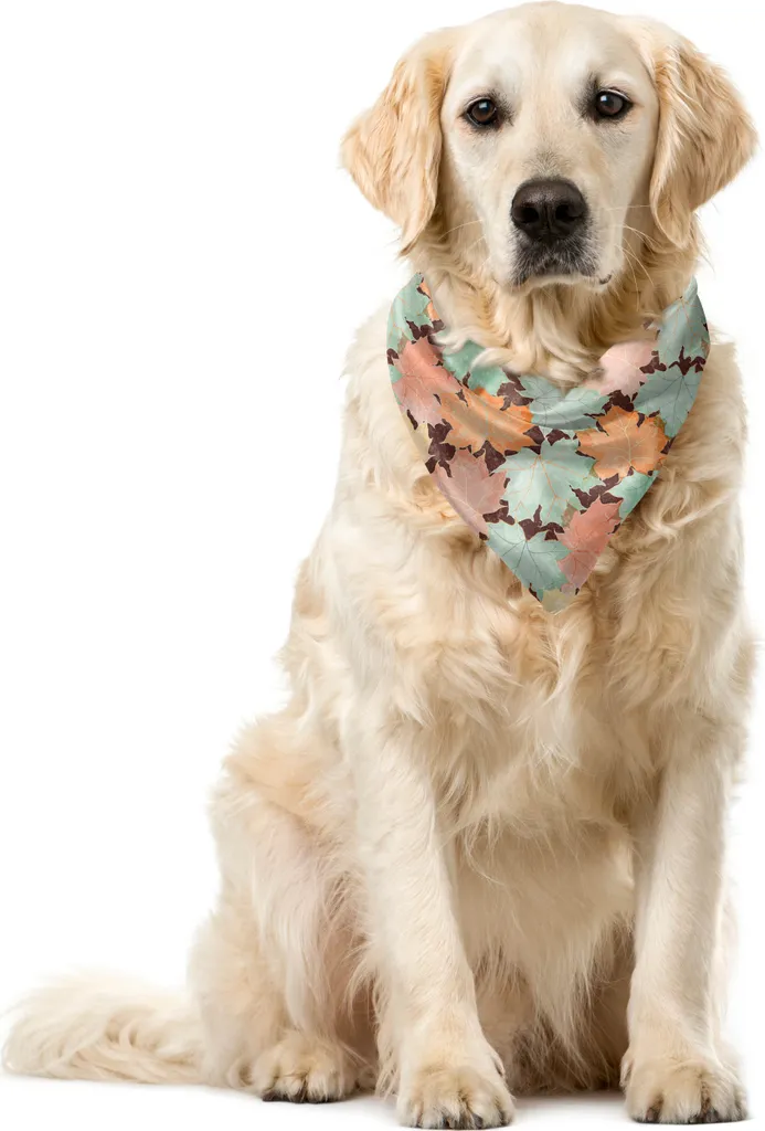 Bandana per Cani ABAKUHAUS 55cm Multicolore - Design Foglie Autunno
