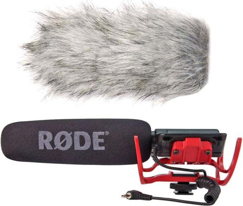 Rode VideoMic Rycote mit Deadcat Windschutz