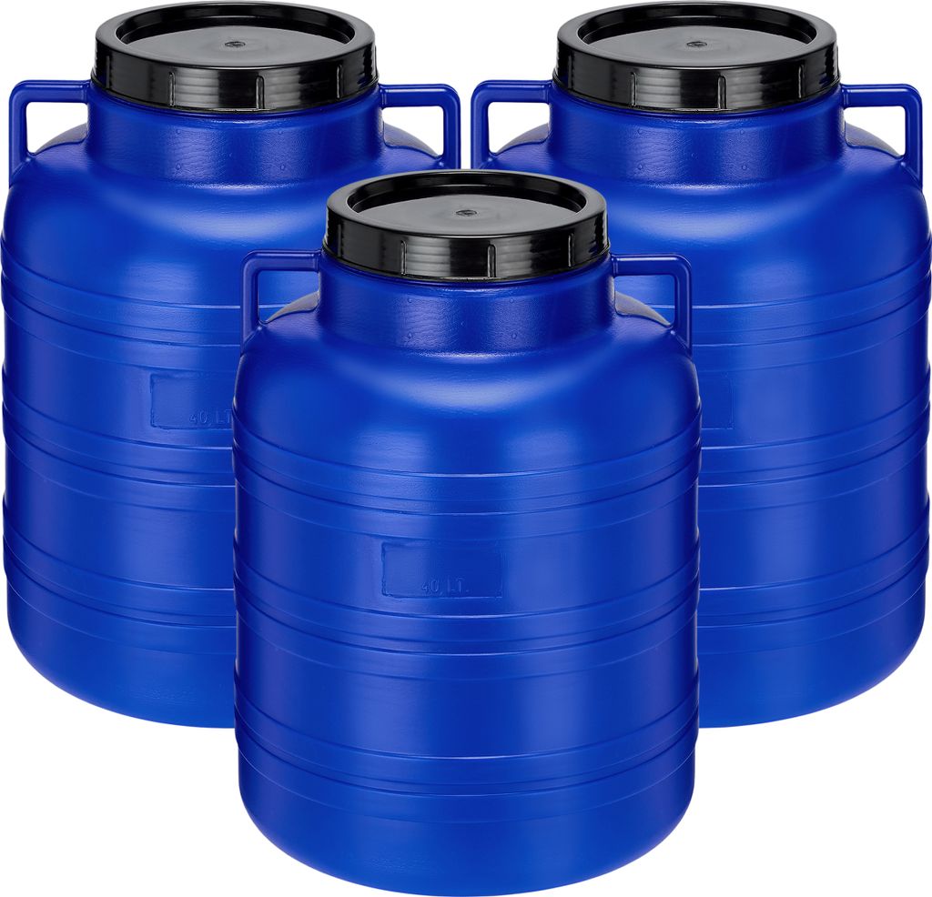 Set 40 Liter Futtertonne BPA-frei Lebensmittel-Fass Regentonne GD-0127