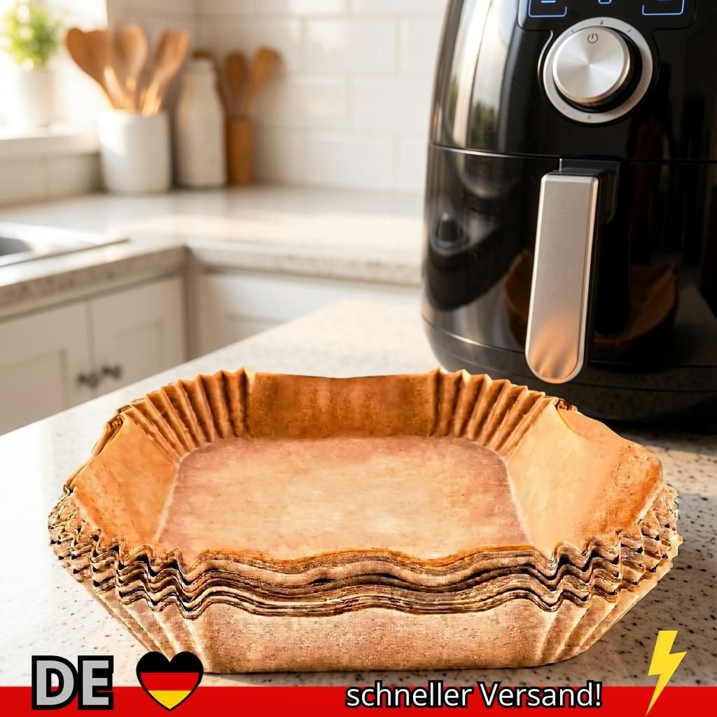 Luftfritteusenpapier für Cosori 5'5 6'4 L 20 Cm 23 XXL Großes Quadratisches