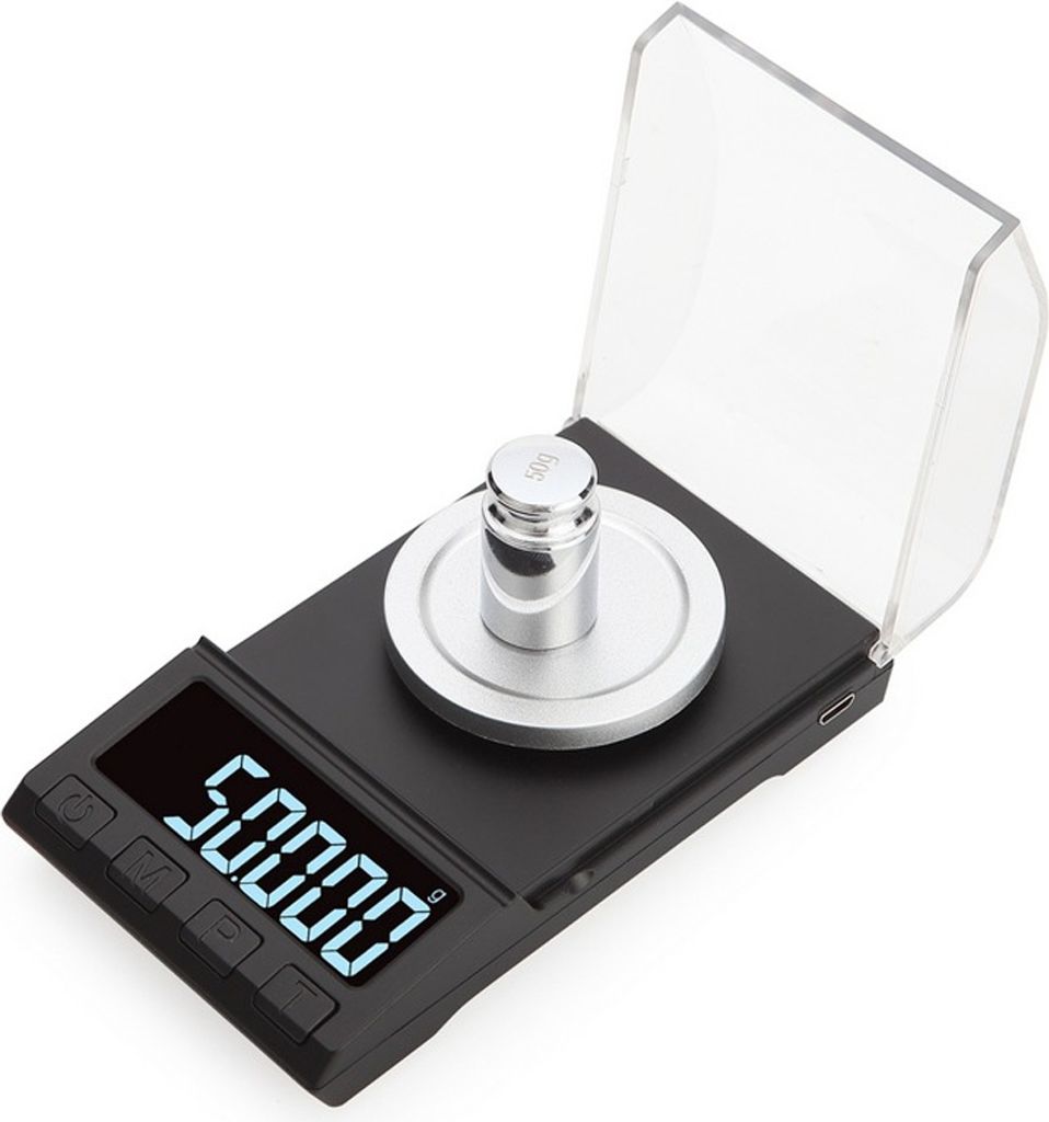 Digitale Präzisionswaage Milligramm 50g / 0,001g mit Produktbild 