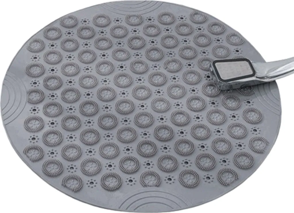 Tappeto Bagno Antiscivolo Piccole Dimensioni 30cm TPE Grigio INF