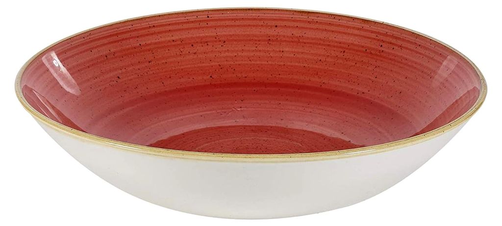 Stonecast -Coupe Bowl Schüssel- Durchmesser: Ø18,2cm, Farbe wählbar (Berry Red)