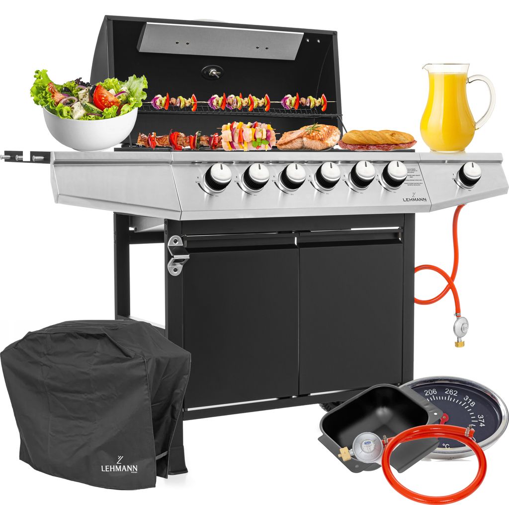Grill gazowy XXL 6+1  LEHMANN VEGAS ŻELIWNY ruszt ogrodowy Zdjęcie produktu 