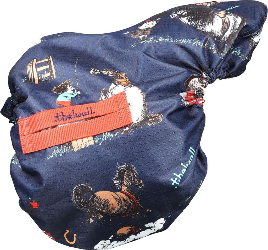 Hy - Sattelschutzbezug "Thelwell Collection Practice Makes Perfect" BZ6019 (Einheitsgröße) (Marineblau/Rot)