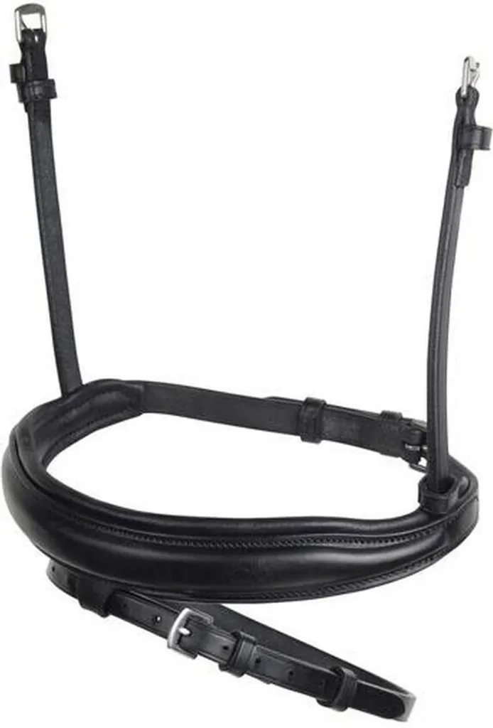 Muserolle Collegiate Mono WB1246 avec lanière de blocage Cob Noir