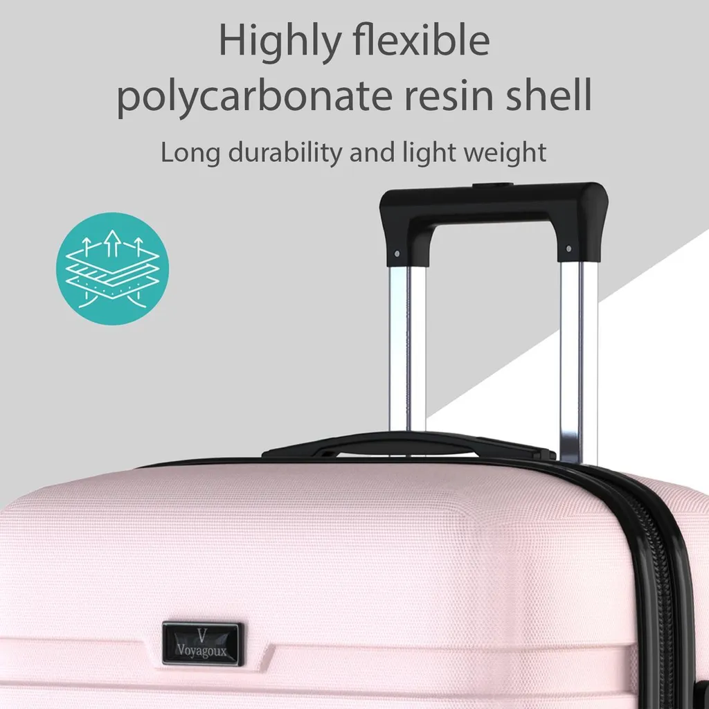 Set Trolley Voyagoux REVELATION Rosa 2 Pezzi: Bagaglio a Mano e Stiva - 5