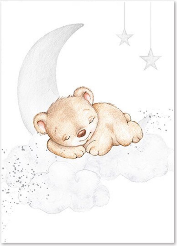 TPFLiving Kunstdruck LW-1016 (OHNE RAHMEN) Poster - Leinwand - Wandbild - Hochauflösender Giclée-Druck, langlebig und hochwertig - Reh, Bär, Lö...