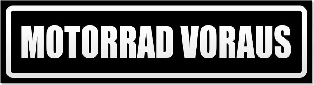 Motorrad voraus Motiv 1 invertiert Magnetschild Schild magnetisch