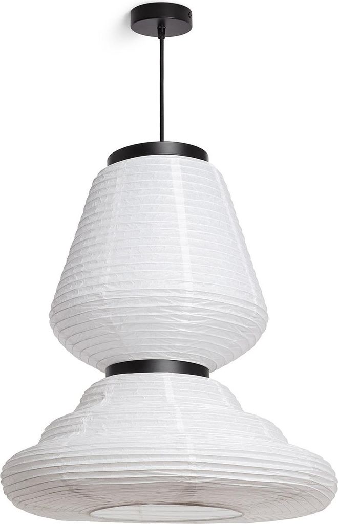 Papier Pendelleuchte Hao Taha Weiß