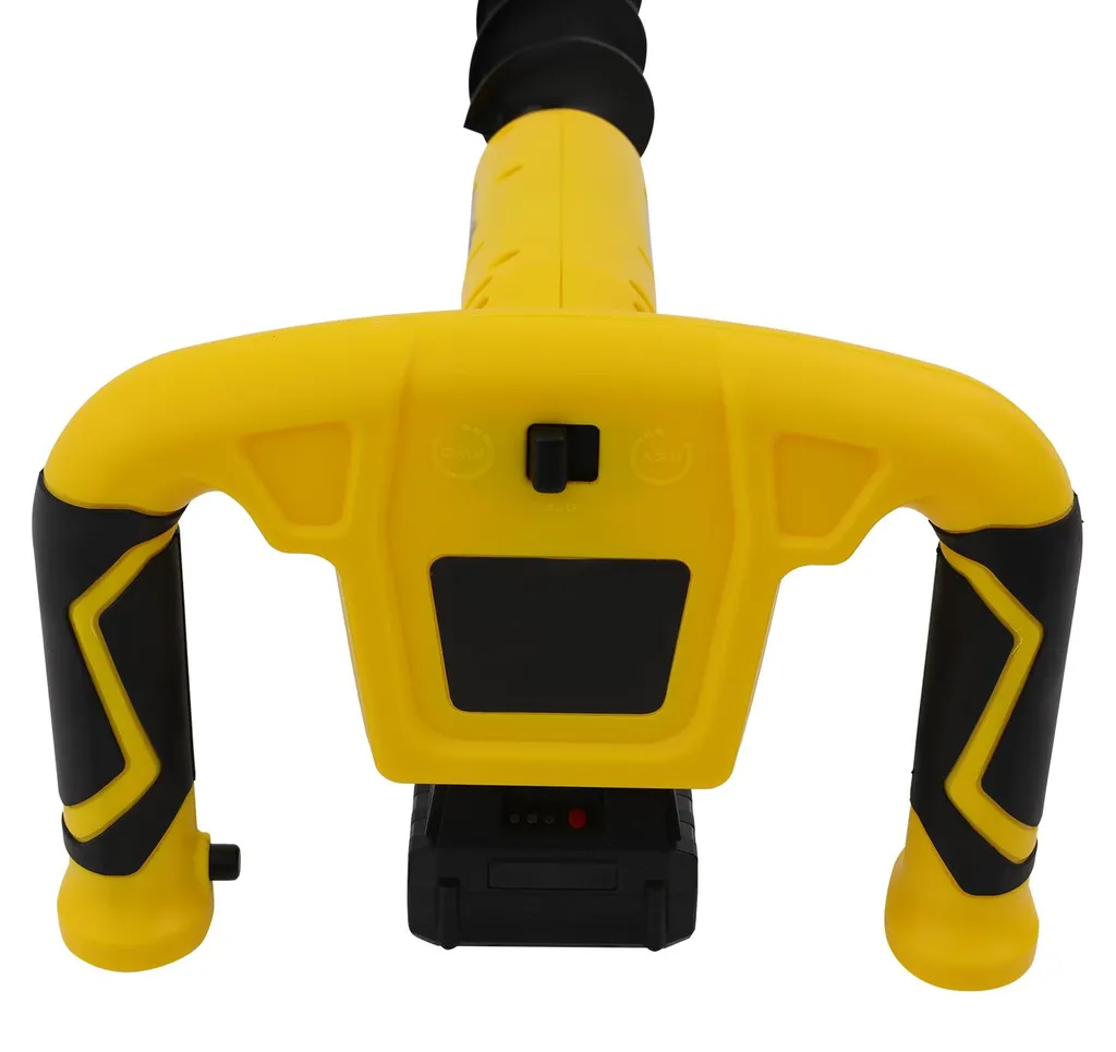 Tarière de jardin motorisée sans fil, mèche de 30 cm jaune et noir
