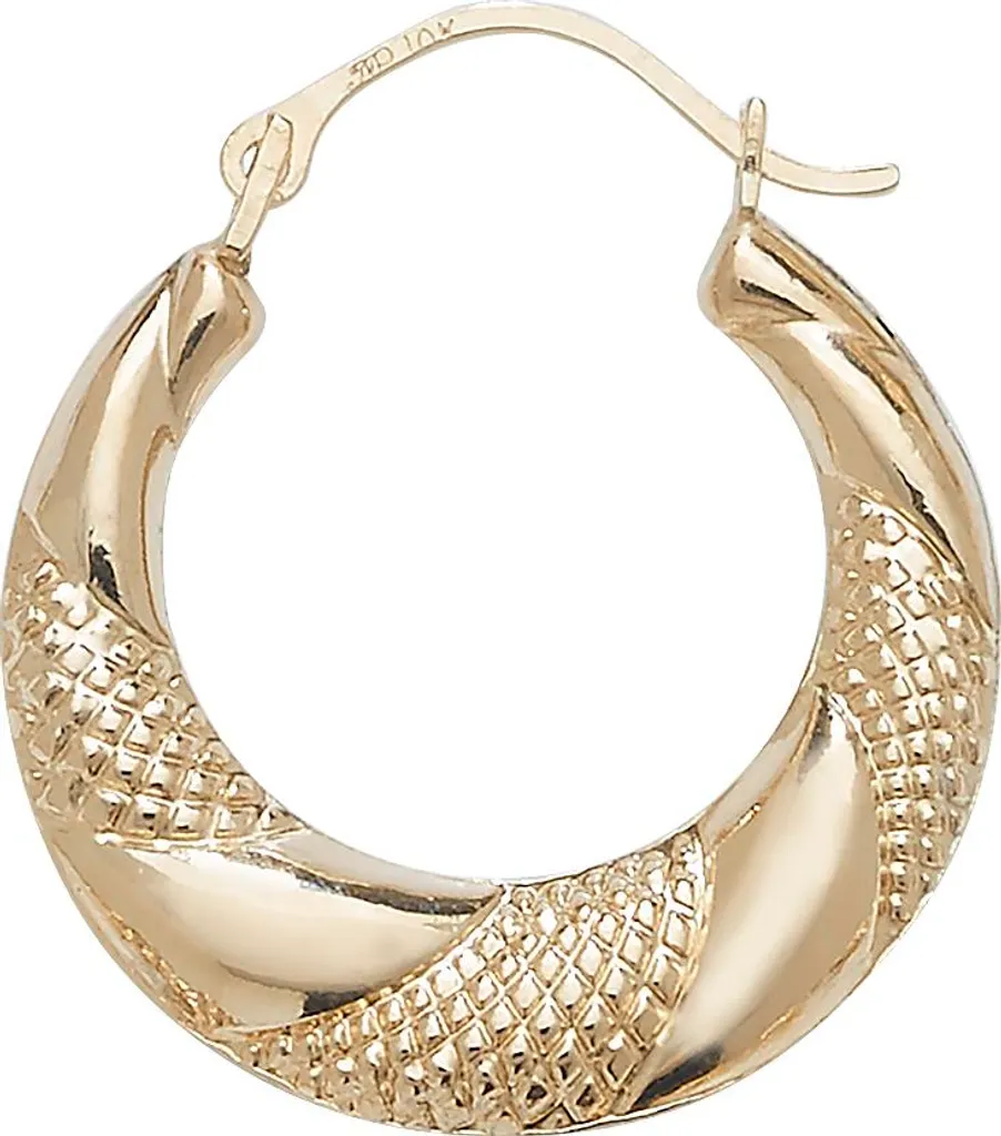 Créoles en Or Jaune 375/1000 Finition Brillante 23x21mm TRS11471