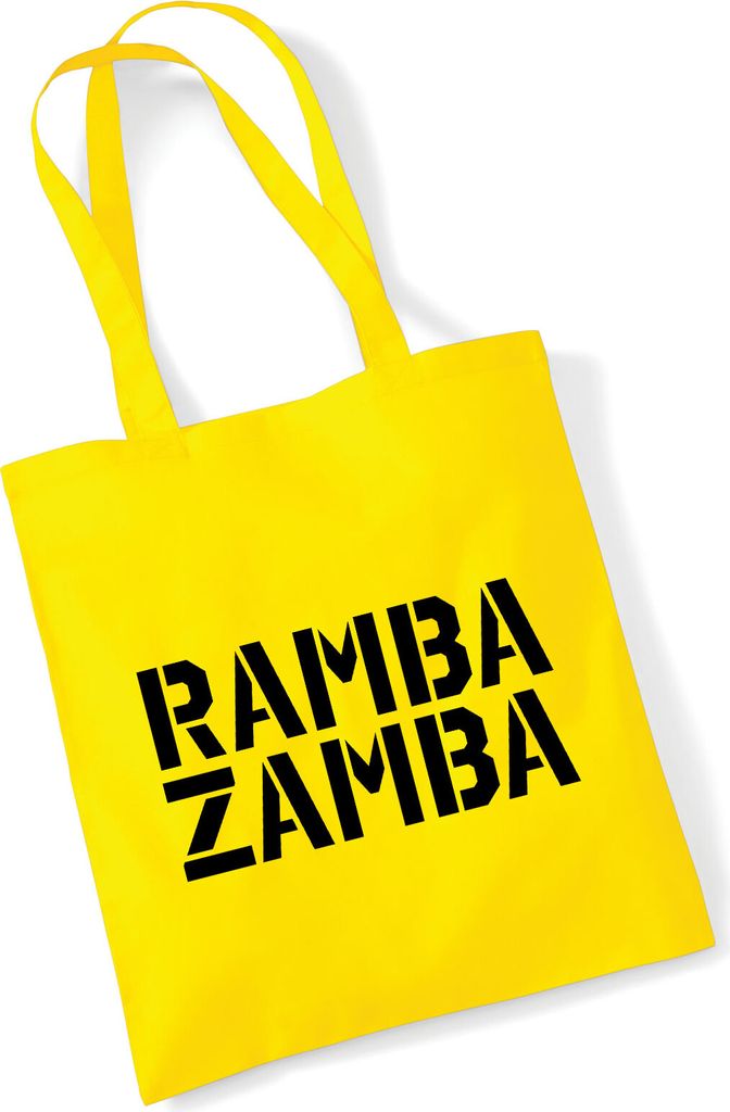 Huuraa Jutebeutel Rambazamba Schriftzug 10 Liter Yellow Baumwolle Tasche Geschenkidee