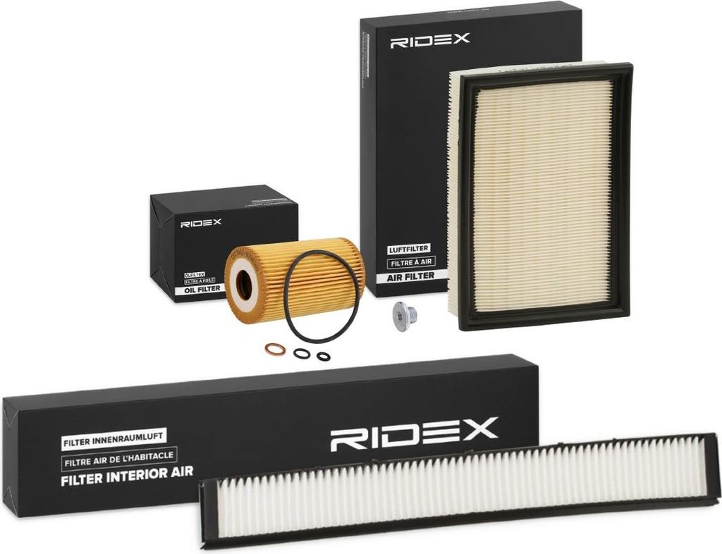 RIDEX Filterset Inspektionspaket Filtersatz für BMW 3 Limousine (E46) 3 Touring (E46) 3 Coupe (E46)
