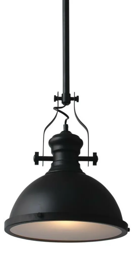 Suspension luminaire vintage au design rétro noir pour cuisine et salon