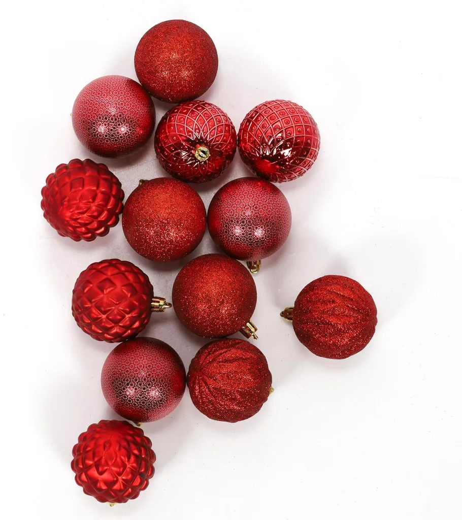 Lot de 35 boules de Noël 6 cm incassables pour décoration de fête - 8