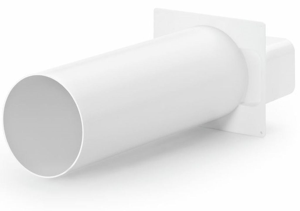 Naber flow 125 Maueranschlussstutzen 2, weiß  - Produktbild 