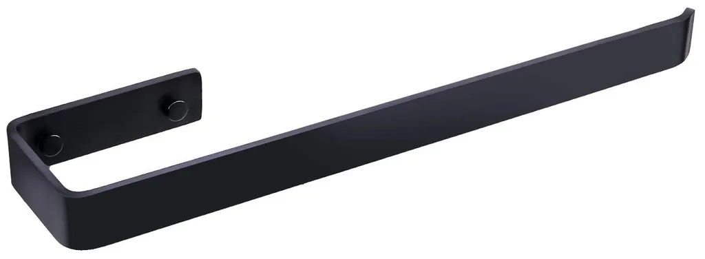 Barre porte-serviette noire de 40 cm à fixer sur meuble sous-vasque
