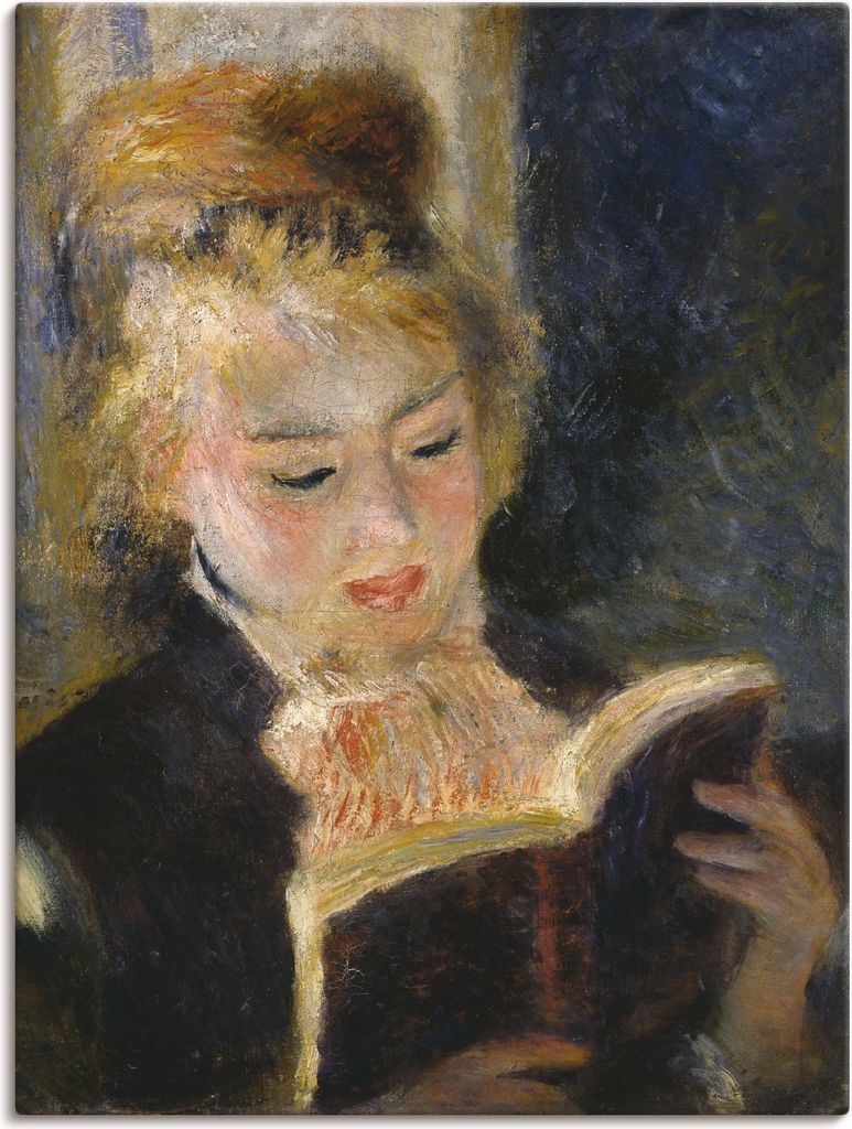 ARTland Leinwandbild Lesendes Mädchen Größe: 30x40 cm