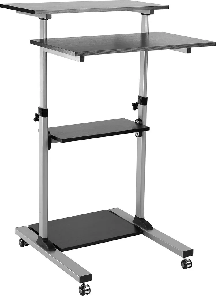 Bureau debout mobile pour ordinateur et assis-debout ergonomique