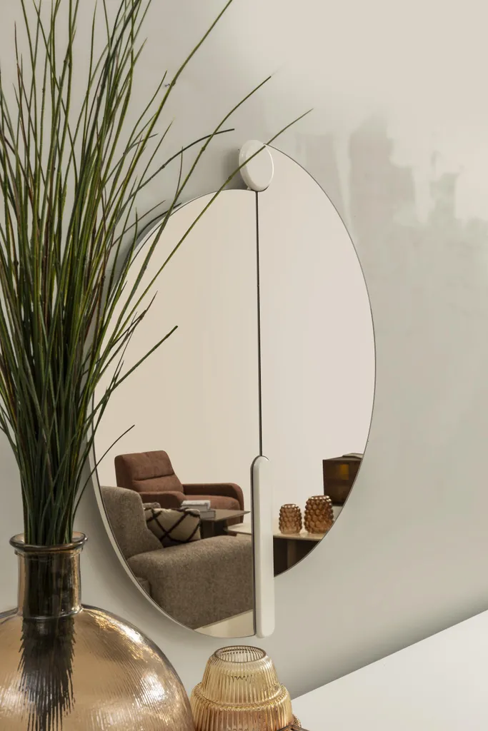 Miroir design avec cadre fin noir 60x90 cm pour salon et entrée moderne