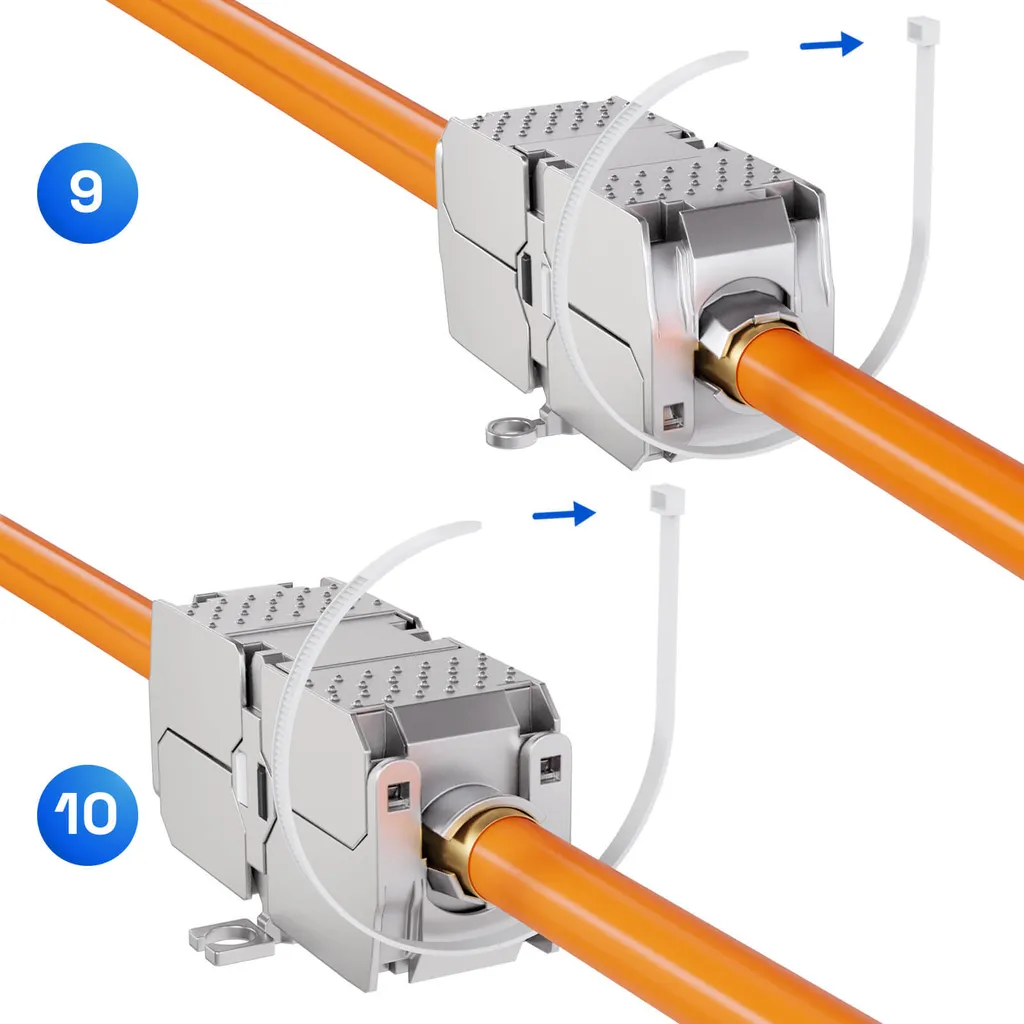 Éliminez les Interférences avec le Module Keystone Cat6A Blindé 180°