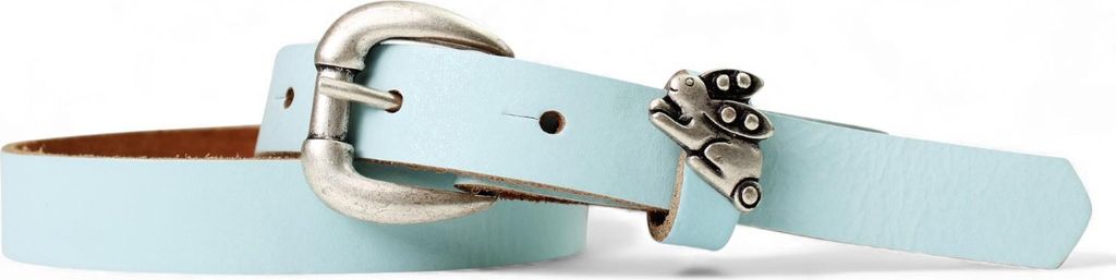 FRONHOFER süßer Kindergürtel mit silberner Häschen Niete, plastikfrei, 2 cm schmal