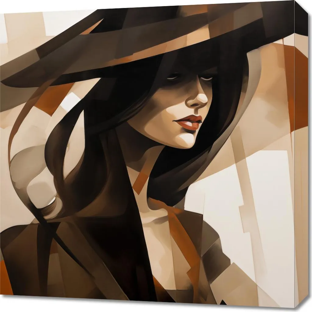 Image 60 x 60 cm Mystérieux Caché pour Salon Chic - Déco Murale Carrée