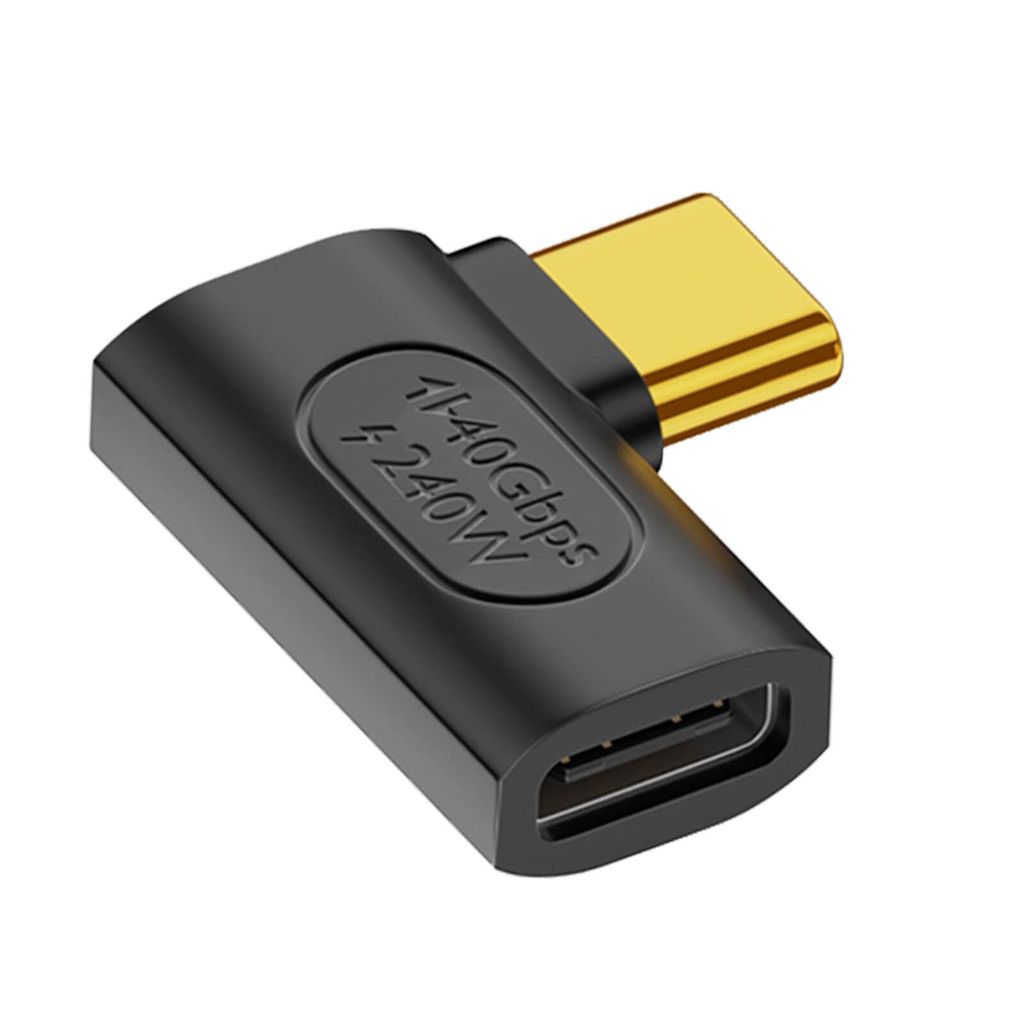 USB-C / USB-C Adapter, seitlich abgewinkelt 240W Synchro 40Gbps Video 8K