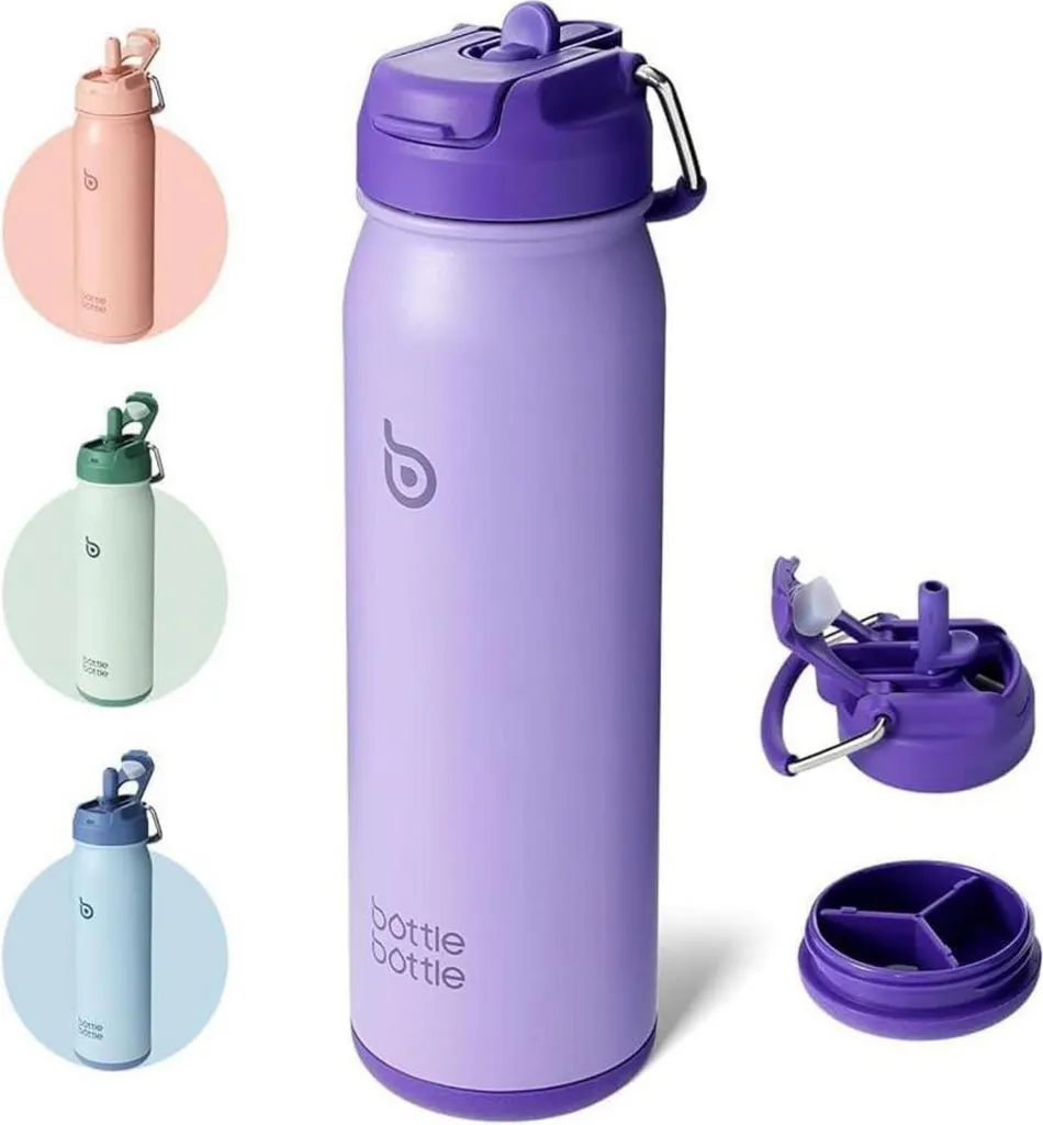 Borraccia Tattica 24 oz Acciaio Inox con Vano Segreto e Cannuccia