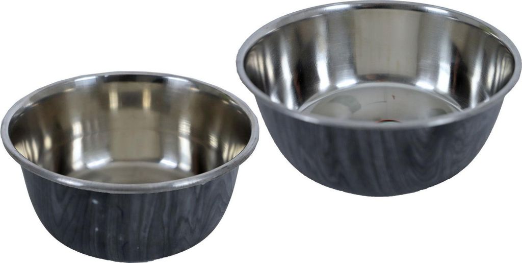 Futternapf Hund Edelstahl Deko grau 950 ml Fress- und Trinkbehälter-Hund - Gebr de boon