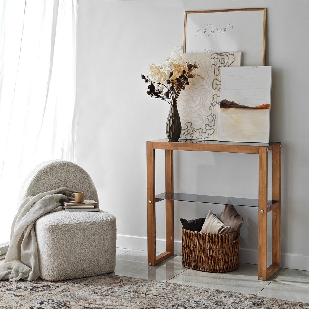Skye Decor, Via - Chestnut, Kommode, 100 % MASSIVES HOLZ, Nussbaum, 85 x 31 x 85 cm