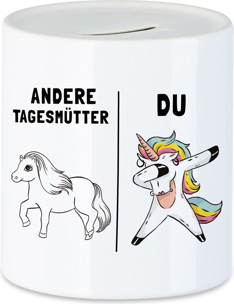 Tagesmutter Spardose Kindergarten Abschied Einhorn Lustig Dankeschön & Abschiedsgeschenk Kindergarten Kita