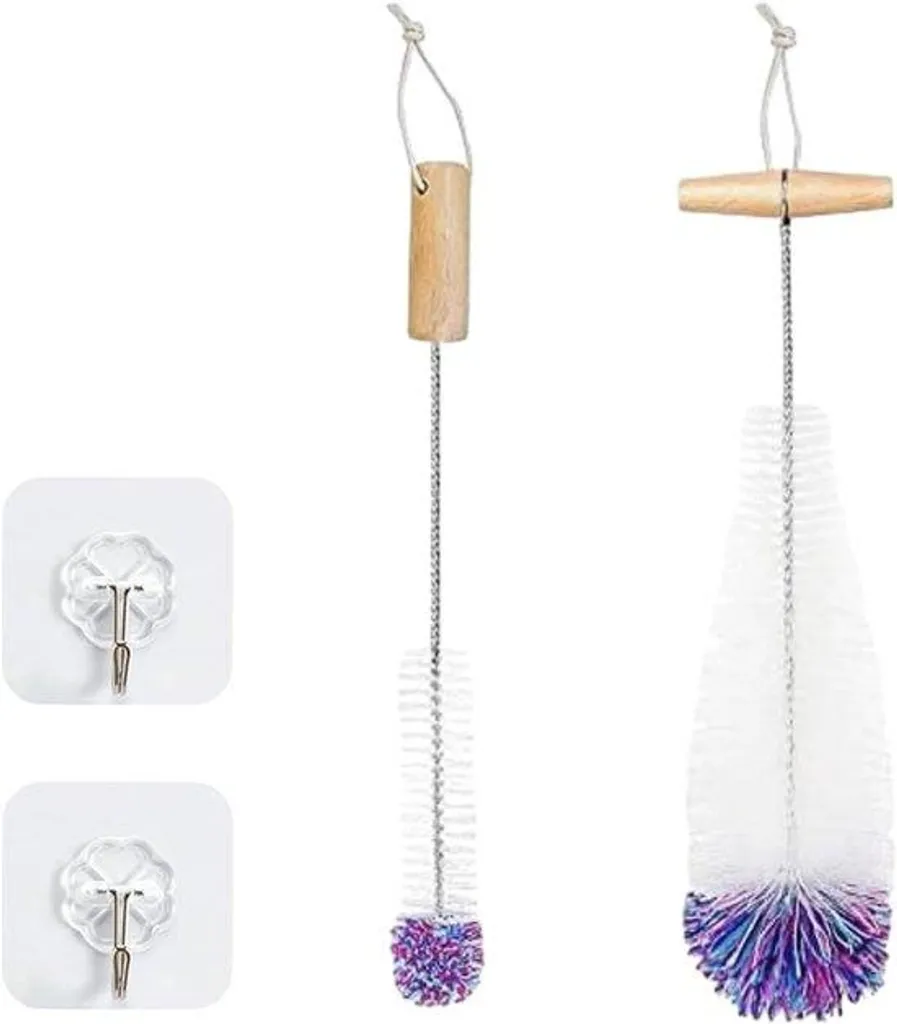 Brosse pour surfaces fragiles avec poils souples et manche ergonomique