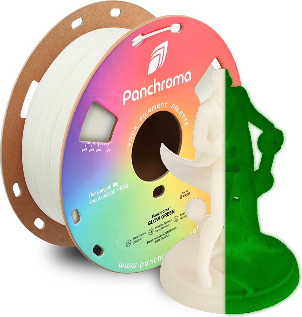 Polymaker Panchroma PLA Glow Green 1.75 mm 1KG