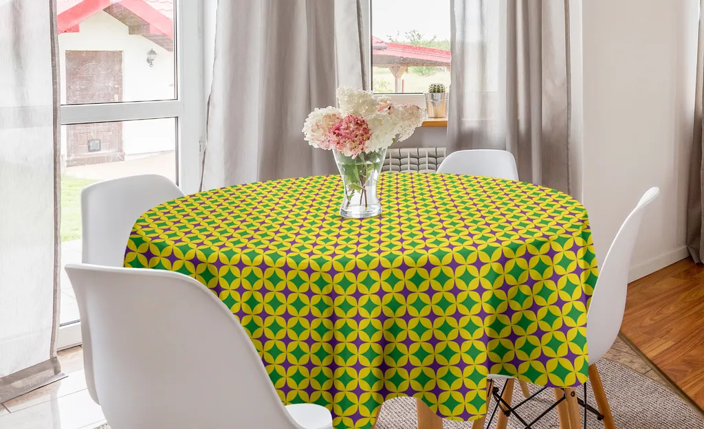 Tovaglia Rotonda ABAKUHAUS 150cm Carnevale Stars - Arredo Tavola Retro