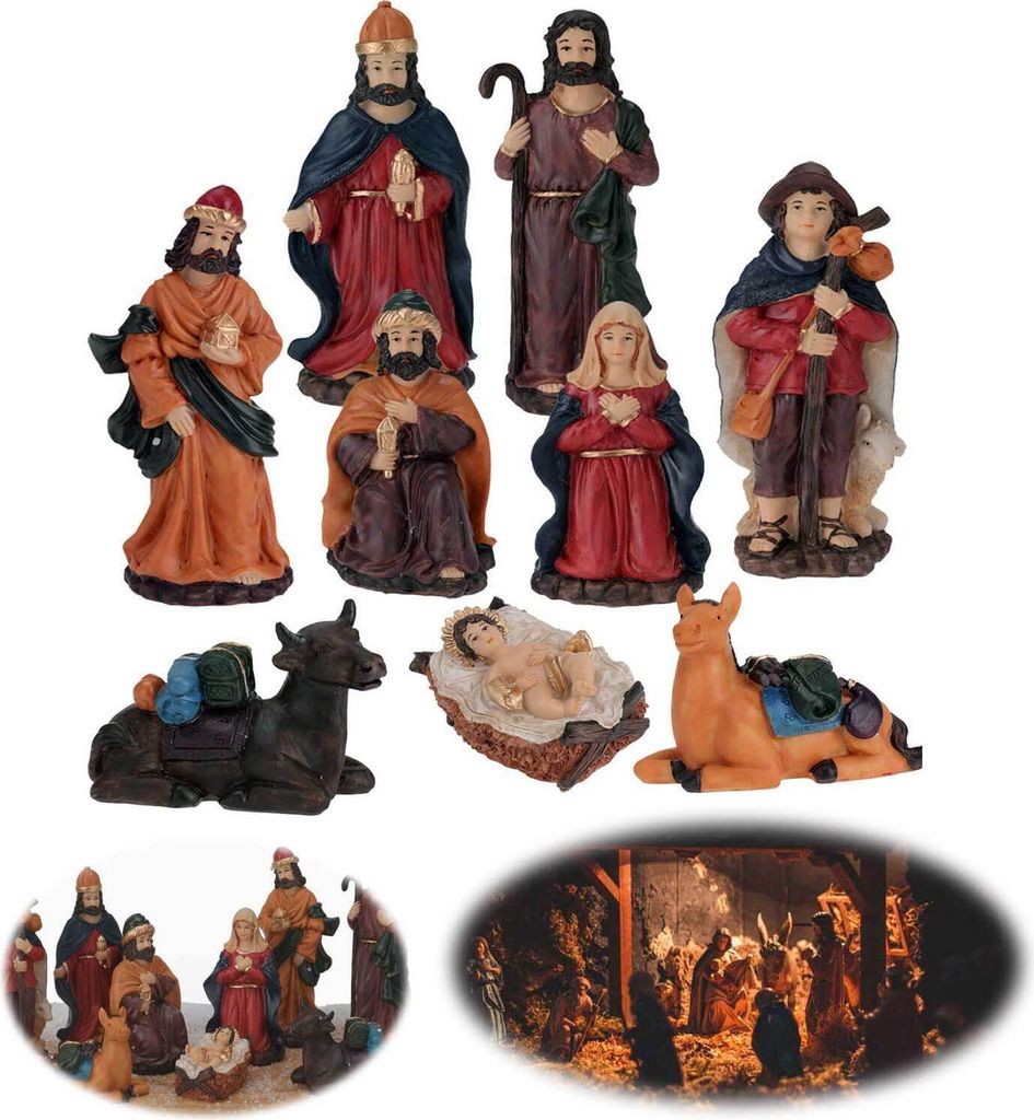 XL Krippenfiguren Set 9 Figuren 15cm groß / hoch Produktbild 1