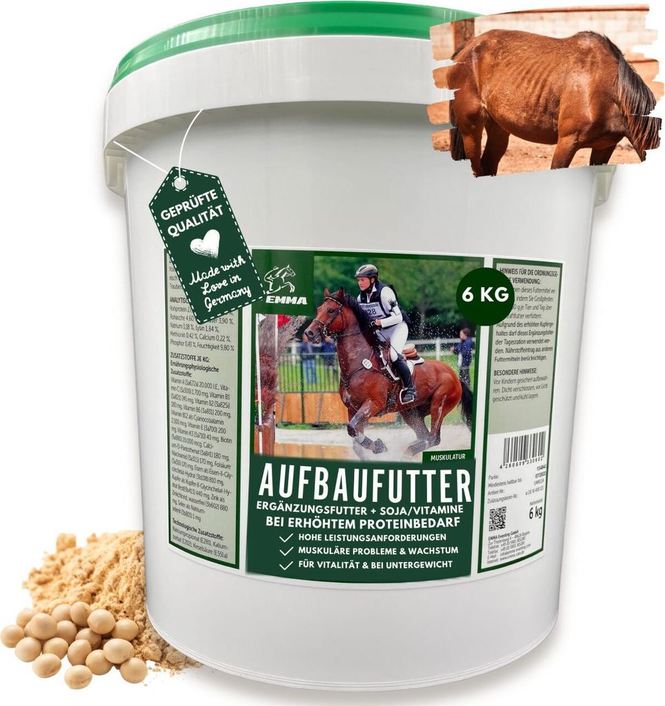 Aufbaufutter für Pferde mit B-Vitaminen Selen & Zink + Sojabohne