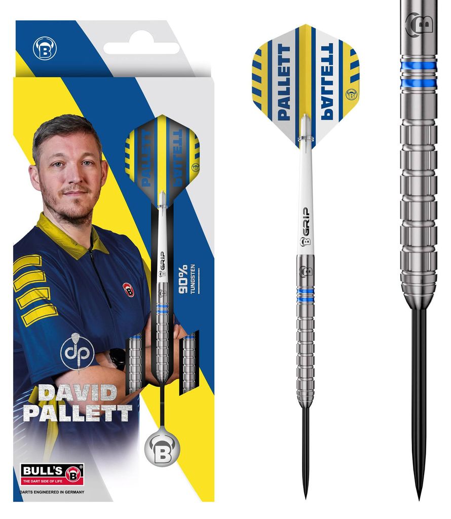BULL'S David Pallett Steel Dart - 22g -- 1 Satz