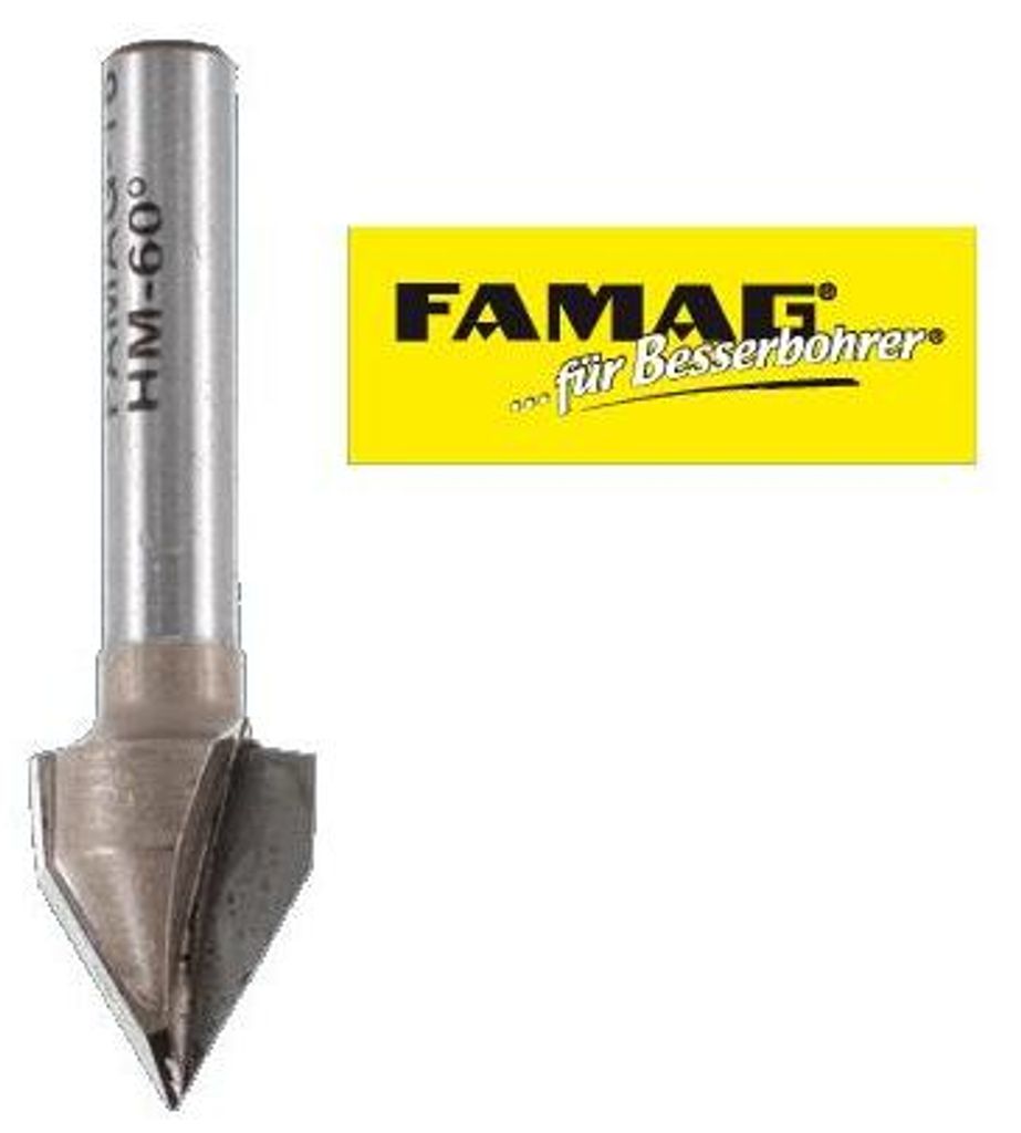 Famag V-Nutfräser HM 3105.860 - 12,7mm - 16mm